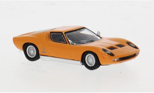 Diecast model cars Lamborghini Miura Base orange 1/87 Minichamps