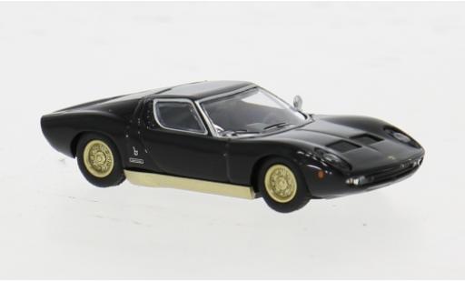 Diecast model cars Lamborghini Miura Base black 1966 1/87 Minichamps