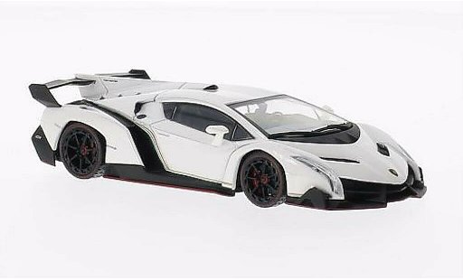 Lamborghini Veneno Coupe 1/43 Kyosho white with rotem Dekorstripes diecast model cars