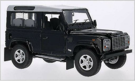 Land Rover Defender 90 1/18 Universal Hobbies Station Wagon metallic blue/grey RHD diecast model cars