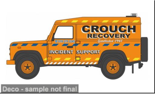 Diecast model cars Land Rover Defender Base Crouch Recovery 1/76 Oxford