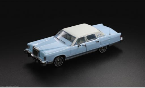 Diecast model cars Lincoln Continental 1979 blue/white 1/64 Sun Star