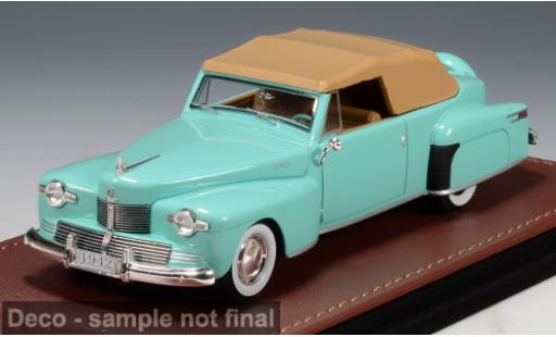 Diecast model cars Lincoln Continental 1942 turquoise 1/43 GLM