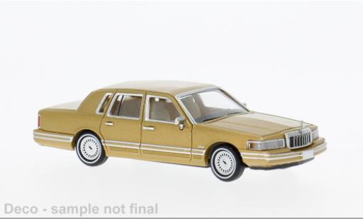 Diecast model cars Lincoln Town Car Base gold 1991 1/87 PCX87