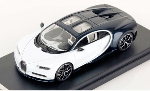 Diecast model cars Bugatti Chiron Sky View white/metallic blue 2018 1/43 Look Smart