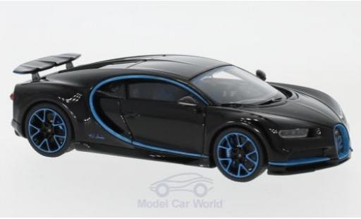 Diecast model cars Bugatti Chiron Zero-400-Zero blue/blue with ausgefahrenem Heckspoiler 1/43 Look Smart