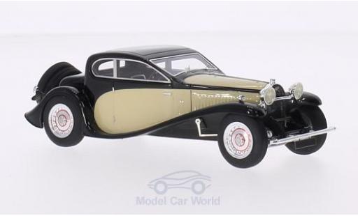 Diecast model cars Bugatti 50 coupe Type T black/beige RHD 1930 1/43 Look Smart