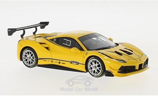 Diecast model cars Ferrari 488 Challenge yellow/Dekor 1/43 Look Smart