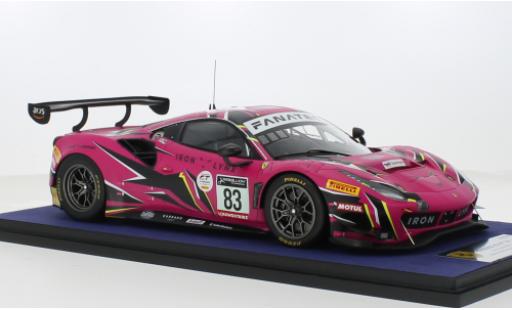 Diecast model cars Ferrari 488 GT3 EVO No.83 Iron Dames 24h Spa 2022 1/18 Look Smart
