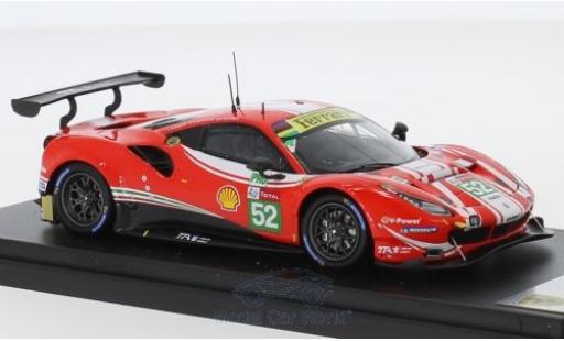 Diecast model cars Ferrari 488 GTE EVO No.52 AF Corse 24h Le Mans 2018 T.Vilander/A.Giovinazzi/L.F.Derani 1/43 Look Smart