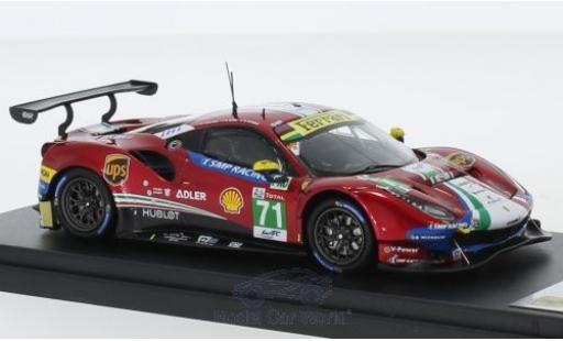 Diecast model cars Ferrari 488 GTE EVO No.71 AF Corse 24h Le Mans 2018 D.Rigon/S.Bird/M.Molina 1/43 Look Smart