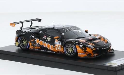 Diecast model cars Ferrari 488 GTE EVO No.74 Kessel Racing 24h Le Mans 2023 1/43 Look Smart