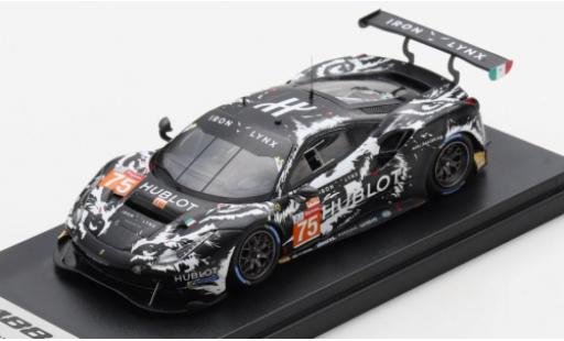 Diecast model cars Ferrari 488 GTE EVO No.75 Iron Lynx 24h Le Mans 2020 M.Cressoni/R.Mastronardi/A.Piccini 1/43 Look Smart