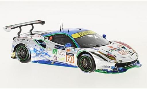 Diecast model cars Ferrari 488 GTE No.60 Clearwater Racing 24h Le Mans 2017 R.Wee/H.Kato/A.Parente 1/43 Look Smart
