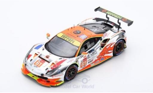 Diecast model cars Ferrari 488 GTE No.61 Clearwater Racing 24h Le Mans 2018 M.Griffin/W.S.Mok/K.Sawa 1/18 Look Smart