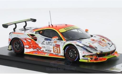Diecast model cars Ferrari 488 GTE No.61 Clearwater Racing 24h Le Mans 2018 W.S.Mok/M.Griffin/K.Sawa 1/43 Look Smart