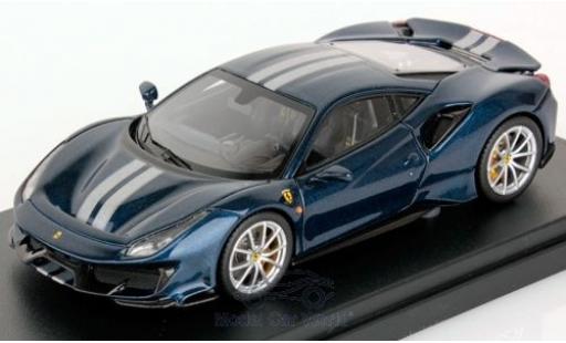Diecast model cars Ferrari 488 Pista blue 1/43 Look Smart
