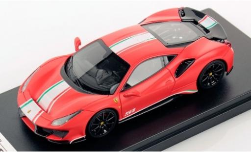 Diecast model cars Ferrari 488 Pista Piloti matt-rot/Dekor 1/43 Look Smart