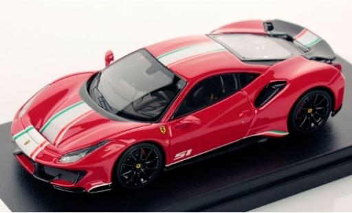 Diecast model cars Ferrari 488 Pista Piloti red/Dekor 1/43 Look Smart