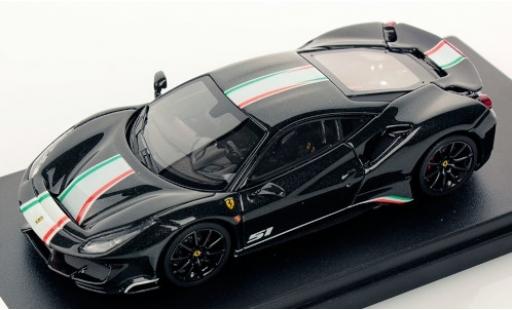 Diecast model cars Ferrari 488 Pista Piloti black/Dekor 1/43 Look Smart