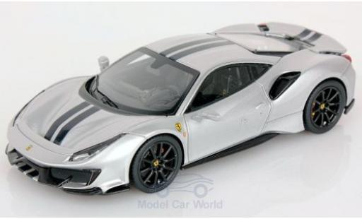 Diecast model cars Ferrari 488 Pista grey/black 2018 1/43 Look Smart