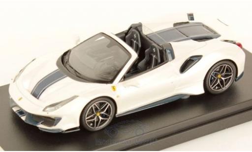 Diecast model cars Ferrari 488 Pista Spider metallic white/black 2018 1/43 Look Smart