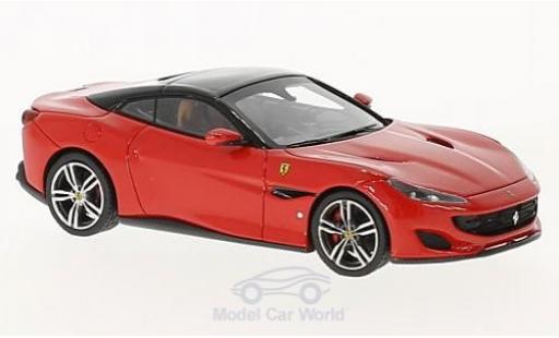 Diecast model cars Ferrari Portofino Cabriolet red/black 1/43 Look Smart