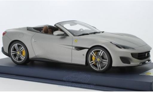 Diecast model cars Ferrari Portofino Cabriolet matt-grey 2018 1/18 Look Smart