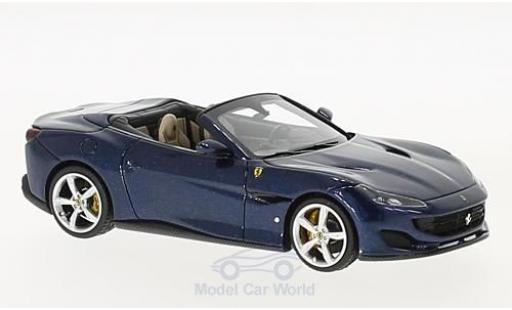 Diecast model cars Ferrari Portofino Cabriolet metallic blue 1/43 Look Smart