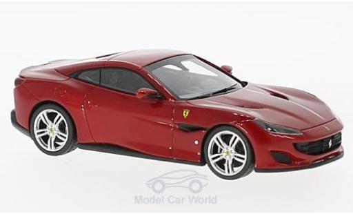 Diecast model cars Ferrari Portofino Cabriolet metallic red 1/43 Look Smart
