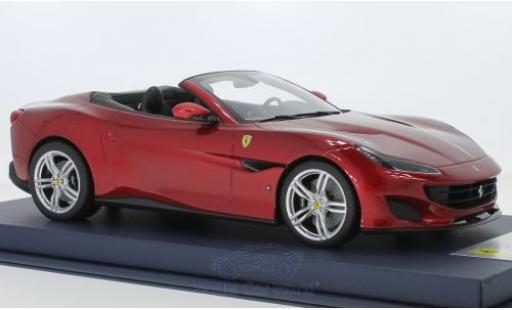 Diecast model cars Ferrari Portofino Cabriolet metallic red 2018 1/18 Look Smart