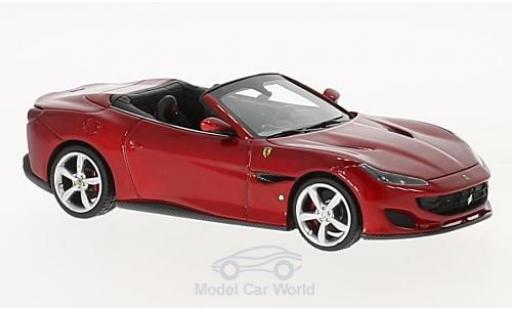 Diecast model cars Ferrari Portofino Cabriolet metallic red 1/43 Look Smart
