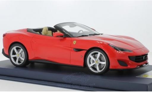 Diecast model cars Ferrari Portofino Cabriolet red 2018 Interieur beige 1/18 Look Smart