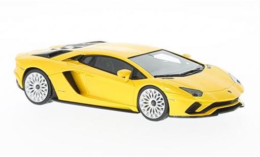 Diecast model cars Lamborghini Aventador S metallic yellow 1/43 Look Smart
