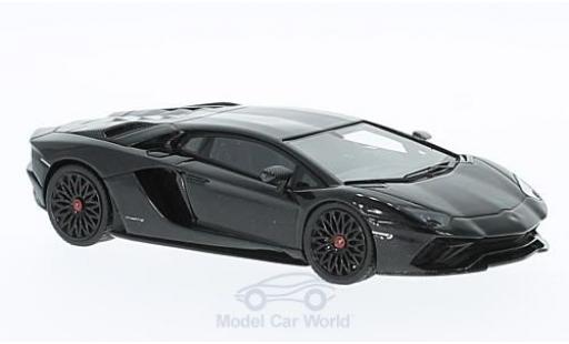 Diecast model cars Lamborghini Aventador S metallic black 1/43 Look Smart
