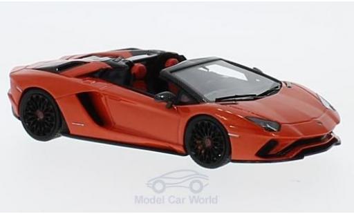 Diecast model cars Lamborghini Aventador Roadster S metallic orange 1/43 Look Smart