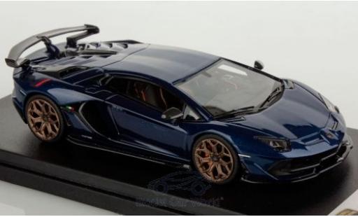 Diecast model cars Lamborghini Aventador SVJ blue 1/43 Look Smart