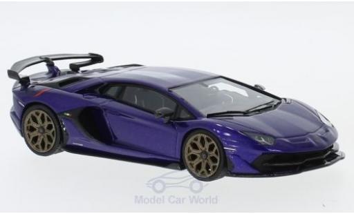 Diecast model cars Lamborghini Aventador SVJ metallic purple 1/43 Look Smart