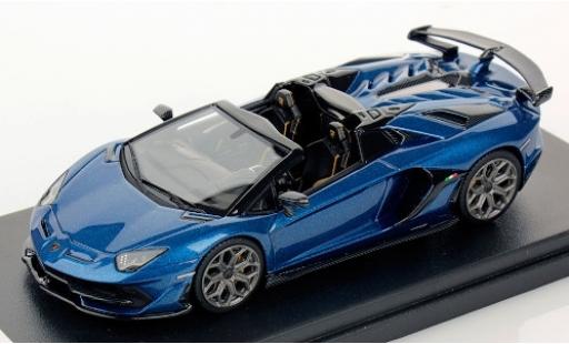 Diecast model cars Lamborghini Aventador SVJ Roadster metallic blue 2019 1/43 Look Smart