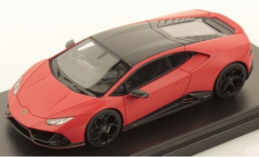 Diecast model cars Lamborghini Huracan Evo Fluo Capsule matt-rot/matt-black 1/43 Look Smart