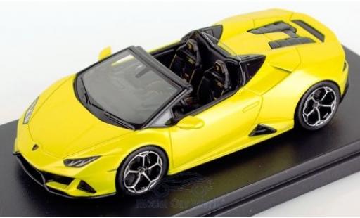 Diecast model cars Lamborghini Huracan Evo Spyder metallic yellow 2019 1/43 Look Smart