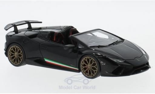 Diecast model cars Lamborghini Huracan Performante Spyder metallic black 1/43 Look Smart