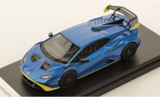 Diecast model cars Lamborghini Huracan STO metallic blue/yellow 2021 1/43 Look Smart