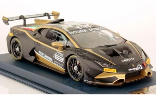 Diecast model cars Lamborghini Huracan Super Trofeo Evo matt-black No.63 2018 1/18 Look Smart