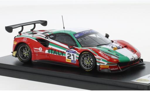 Diecast model cars Ferrari 488 GT3 No.21 Team Italy FIA Motorsport Games GT Cup Vallelunga 2019 1/43 Look Smart
