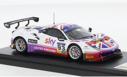 Diecast model cars Ferrari 488 GT3 No.93 Team Great Britain FIA Motorsport Games GT Cup Vallelunga 2019 1/43 Look Smart