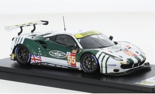 Diecast model cars Ferrari 488 GTE EVO No.55 Spirit of Race 24h Le Mans 2021 1/43 Look Smart