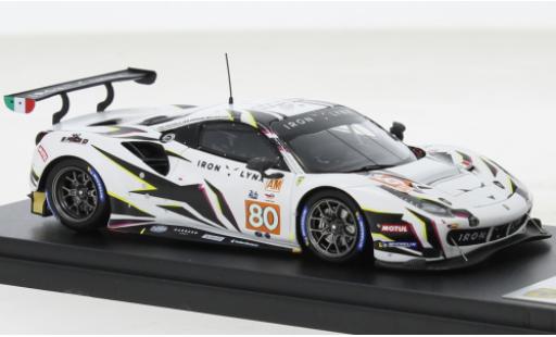 Diecast model cars Ferrari 488 GTE EVO No.80 Iron Lynx 24h Le Mans 2022 1/43 Look Smart