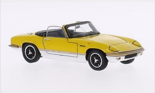 Lotus Elan Sprint 1/43 Spark DHC yellow/white RHD diecast model cars