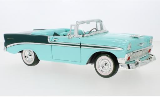 Diecast model cars Chevrolet Bel Air Convertible turquoise/green 1956 1/18 Lucky Die Cast